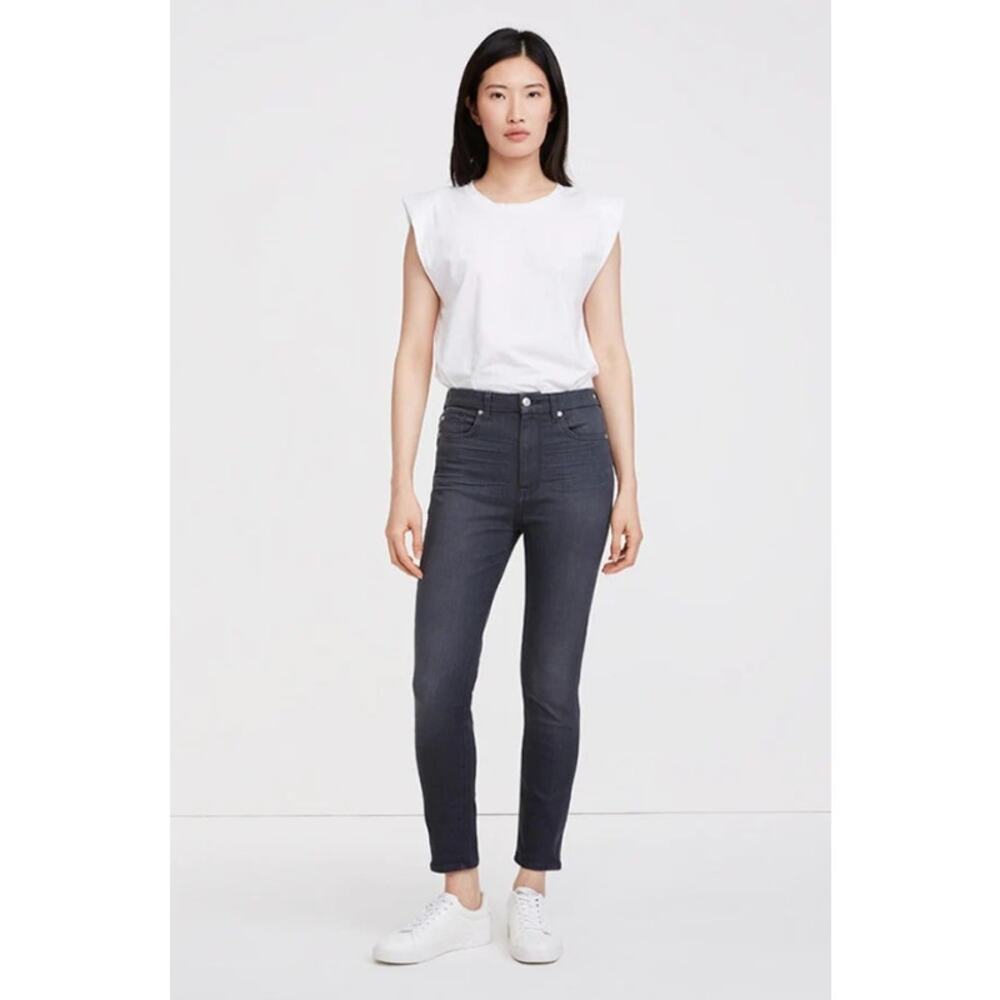 7 For All Mankind B(AIR) DENIM HIGH WAIST ANKLE SKINNY IN EVENING GREY // 26